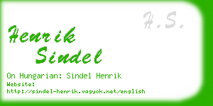 henrik sindel business card